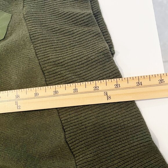 Nicholas K Green Open Back Boxy Cardigan Sweater Cold Shoulder Artsy Size Medium - Picture 5 of 5